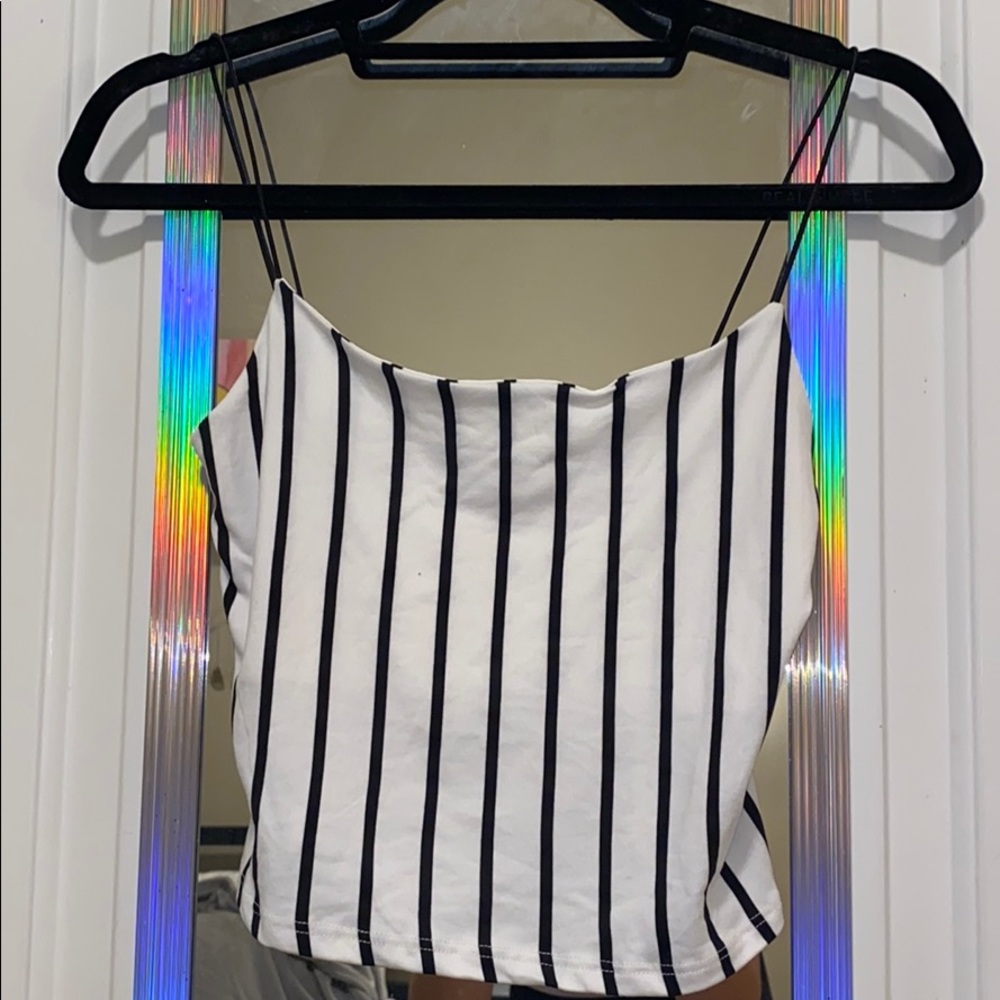striped crop top